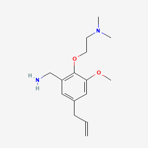 molecular formula C15H24N2O2 B15343630 Benzylamine, 3-allyl-6-(2-(dimethylamino)ethoxy)-5-methoxy- CAS No. 100427-79-0