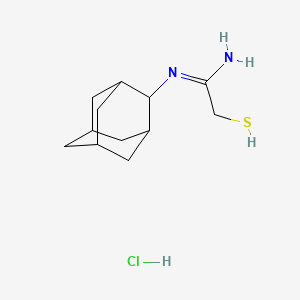 molecular formula C12H21ClN2S B15343683 Acetamidine, N-(2-adamantyl)-2-mercapto-, hydrochloride CAS No. 40284-08-0