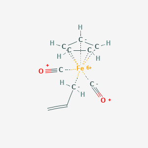 molecular formula C10H10FeO2+4 B15343732 Iron,dicarbonyl(eta5-2,4-cyclopentadien-1-yl)-2-propenyl- CAS No. 38960-10-0