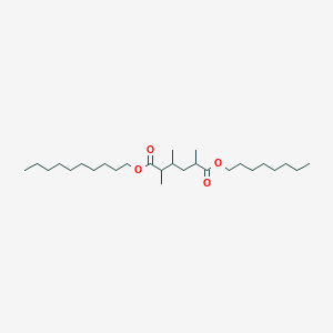 molecular formula C27H52O4 B15343734 Hexanedioic acid, trimethyl-, decyl octyl ester CAS No. 26856-72-4