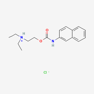 molecular formula C17H23ClN2O2 B15343766 2-Naphthalenecarbamic acid, 2-diethylaminoethyl ester, monohydrochloride CAS No. 23379-41-1