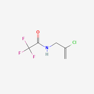 molecular formula C5H5ClF3NO B15343789 Acetamide, N-(2-chloroallyl)trifluoro- CAS No. 102585-40-0