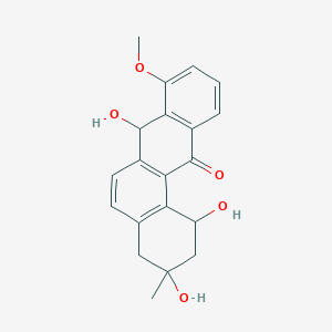 molecular formula C20H20O5 B153438 1,3,7-Trihydroxy-8-methoxy-3-methyl-1,2,4,7-tetrahydrobenzo[a]anthracen-12-one CAS No. 135635-82-4