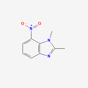 molecular formula C9H9N3O2 B15343858 1,2-dimethyl-7-nitro-1H-benzo[d]imidazole 