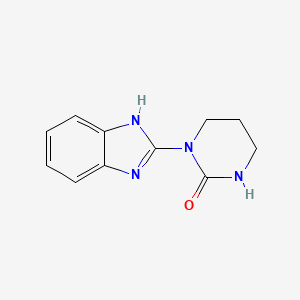 molecular formula C11H12N4O B15343923 1-(1H-Benzimidazol-2-yl)tetrahydropyrimidin-2(1H)-one CAS No. 1184917-78-9