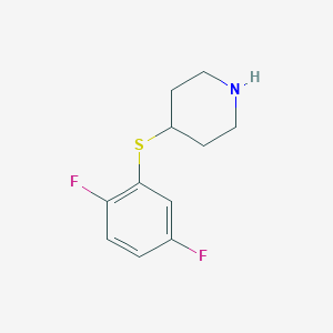molecular formula C11H13F2NS B15343945 4-(2,5-Difluorophenyl)sulfanylpiperidine 