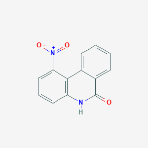 molecular formula C13H8N2O3 B15343951 1-Nitrophenanthridin-6(5h)-one CAS No. 26690-02-8