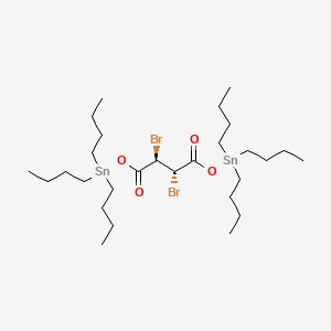 molecular formula C28H56Br2O4Sn2 B15343959 Butanedioic acid, 2,3-dibromo-, 1,4-bis(tributylstannyl) ester, (2R,3S)-rel- CAS No. 31732-71-5