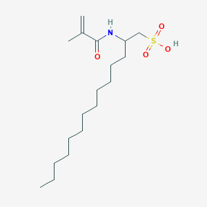 molecular formula C18H35NO4S B15343993 2-(2-Methylprop-2-enoylamino)tetradecane-1-sulfonic acid 