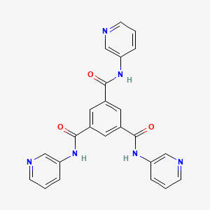 molecular formula C24H18N6O3 B15344005 N,N',N''-tris(3-pyridyl)benzene-1,3,5-tricarboxamide 