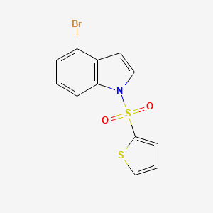 molecular formula C12H8BrNO2S2 B15344024 4-Bromo-1-(2-thienylsulfonyl)-1H-indole 