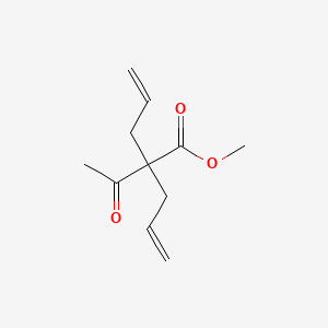 molecular formula C11H16O3 B15344026 Methyl 2-acetyl-2-allylpent-4-ene-1-oate CAS No. 3666-84-0