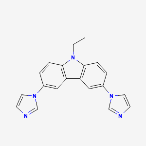 molecular formula C20H17N5 B15344051 9-Ethyl-3,6-di(1H-imidazol-1-yl)-9H-carbazole 
