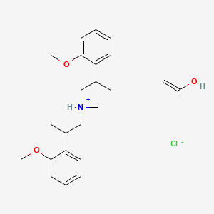 molecular formula C23H34ClNO3 B15344072 Diphenethylamine, o,o'-dimethoxy-N,alpha,alpha'-trimethyl-, hydrochloride, vinyl alcohol CAS No. 102107-30-2