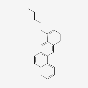 molecular formula C23H22 B15344200 BENZ(a)ANTHRACENE, 8-PENTYL- CAS No. 63018-99-5