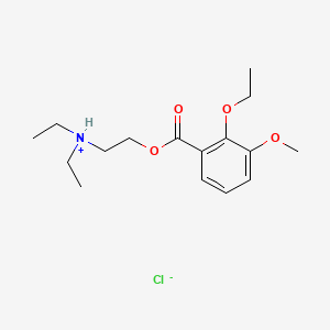 molecular formula C16H26ClNO4 B15344257 Benzoic acid, 2-ethoxy-3-methoxy-, 2-(diethylamino)ethyl ester, hydrochloride CAS No. 24022-37-5