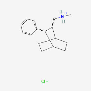 molecular formula C16H24ClN B15344350 Bicyclo(2.2.2)octane-2-methylamine, N-methyl-3-phenyl-, hydrochloride, (Z)- CAS No. 62373-91-5