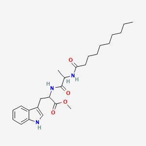 molecular formula C25H37N3O4 B15344355 methyl 2-[2-(decanoylamino)propanoylamino]-3-(1H-indol-3-yl)propanoate CAS No. 55728-17-1