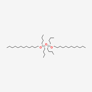 molecular formula C40H86O3Sn2 B15344375 1,1,3,3-Tetrabutyl-1,3-bis(dodecyloxy)distannoxane CAS No. 25150-98-5