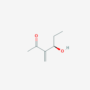 molecular formula C7H12O2 B153444 (R)-3-Methylene-4-hydroxy-2-hexanone CAS No. 136378-00-2