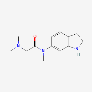 molecular formula C13H19N3O B15344431 Acetamide,n-(2,3-dihydro-1h-indol-6-yl)-2-(dimethylamino)-n-methyl- 