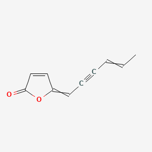 molecular formula C10H8O2 B15344435 2(5H)-Furanone, 5-(4-hexen-2-ynylidene)- CAS No. 23251-68-5