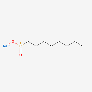 molecular formula C8H17NaO2P+ B15344444 Phosphinic acid, octyl-, monosodium salt CAS No. 79252-46-3