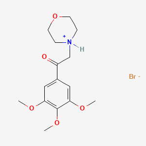 molecular formula C15H22BrNO5 B15344511 Acetophenone, 3',4',5'-trimethoxy-2-morpholino-, hydrobromide CAS No. 23771-23-5