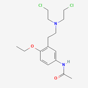 molecular formula C16H24Cl2N2O2 B15344550 Acetanilide, 3'-(2-(bis(2-chloroethyl)amino)ethyl)-4'-ethoxy- CAS No. 101651-57-4