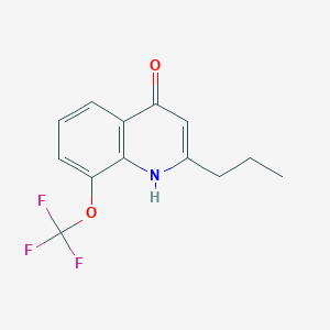 molecular formula C13H12F3NO2 B15344556 2-Propyl-8-(trifluoromethoxy)quinolin-4(1H)-one CAS No. 1154918-20-3