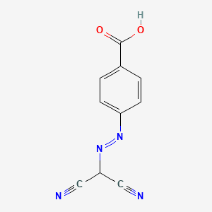 molecular formula C10H6N4O2 B15344671 p-((Dicyanomethyl)azo)benzoic acid CAS No. 5466-14-8