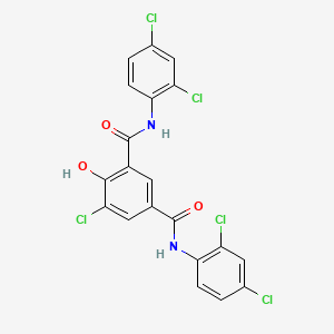 molecular formula C20H11Cl5N2O3 B15344682 Isophthalanilide, 4-hydroxy-2',2'',4',4'',5-pentachloro- CAS No. 102395-72-2