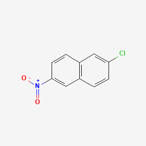 molecular formula C10H6ClNO2 B15344693 2-Chloro-6-nitronaphthalene CAS No. 56961-37-6