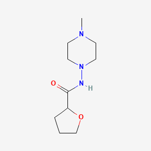molecular formula C10H19N3O2 B15344725 N-(4-Methylpiperazin-1-yl)tetrahydrofuran-2-carboxamide 