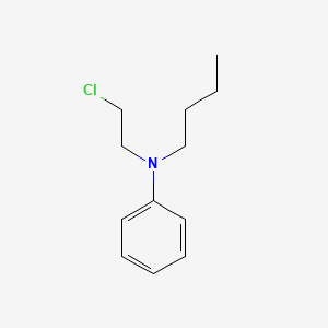 molecular formula C12H18ClN B15344788 N-Butyl-N-(2-chloroethyl)aniline CAS No. 53817-39-3