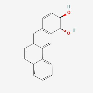 molecular formula C18H14O2 B15344800 BENZ(a)ANTHRACENE, 10,11-DIHYDRO-10,11-DIHYDROXY-, (E)- CAS No. 60967-90-0