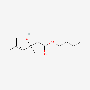 molecular formula C12H22O3 B15344817 Butyl 3-hydroxy-3,5-dimethylhex-4-enoate CAS No. 54074-74-7