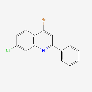 molecular formula C15H9BrClN B15344870 4-Bromo-7-chloro-2-phenylquinoline CAS No. 1189106-03-3