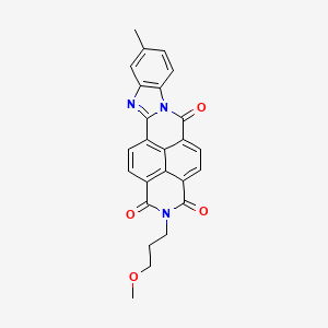 molecular formula C25H19N3O4 B15344991 2-(3-Methoxypropyl)-9(or 10)-methylbenzimidazo(2,1-b)benzo(lmn)(3,8)phenanthroline-1,3,6(2H)-trione CAS No. 52673-15-1