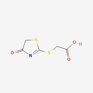 molecular formula C5H5NO3S2 B15344998 Acetic acid, [(4,5-dihydro-4-oxo-2-thiazolyl)thio]- CAS No. 22604-06-4