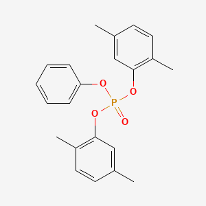 molecular formula C22H23O4P B15345012 Phosphoric acid, bis(2,5-dimethylphenyl) phenyl ester CAS No. 72121-83-6