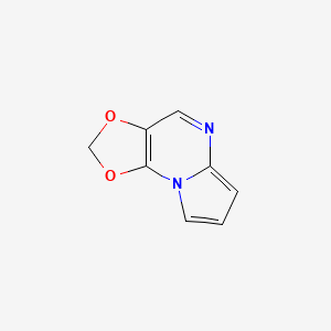 molecular formula C8H6N2O2 B15345060 1,3-Dioxolo[4,5]pyrrolo[1,2-A]pyrimidine CAS No. 505082-34-8