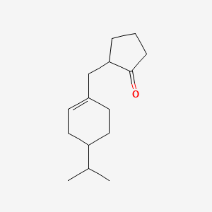 molecular formula C15H24O B15345098 Cyclopentanone, 2-[[4-(1-methylethyl)-1-cyclohexen-1-yl]methyl]- CAS No. 56175-55-4