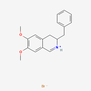 molecular formula C18H20BrNO2 B15345121 Isoquinoline, 3,4-dihydro-3-benzyl-6,7-dimethoxy-, hydrobromide CAS No. 57543-06-3
