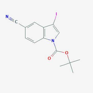 molecular formula C14H13IN2O2 B153453 tert-butyl 5-cyano-3-iodo-1H-indole-1-carboxylate CAS No. 864685-26-7