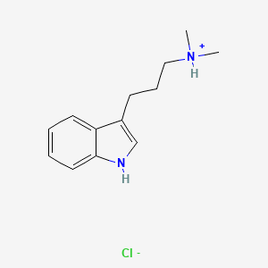 molecular formula C13H19ClN2 B15345308 3-(3-(Dimethylamino)propyl)indole hydrochloride CAS No. 73816-45-2