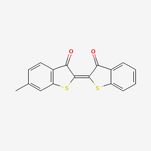molecular formula C17H10O2S2 B15345334 Benzo[b]thiophen-3(2H)-one, 6-methyl-2-(3-oxobenzo[b]thien-2(3H)-ylidene)- CAS No. 53633-35-5