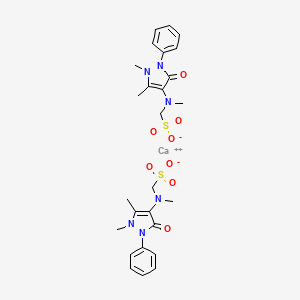 molecular formula C26H32CaN6O8S2 B15345335 Metamizole calcium CAS No. 51996-59-9