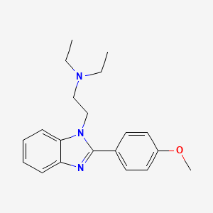molecular formula C20H25N3O B15345355 N,N-diethyl-2-[2-(4-methoxyphenyl)benzimidazol-1-yl]ethanamine CAS No. 5322-99-6
