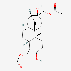 molecular formula C24H38O6 B15345385 Aphidicolin diacetate 
